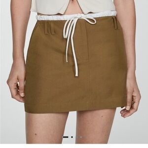 Mango linen mini skirt
